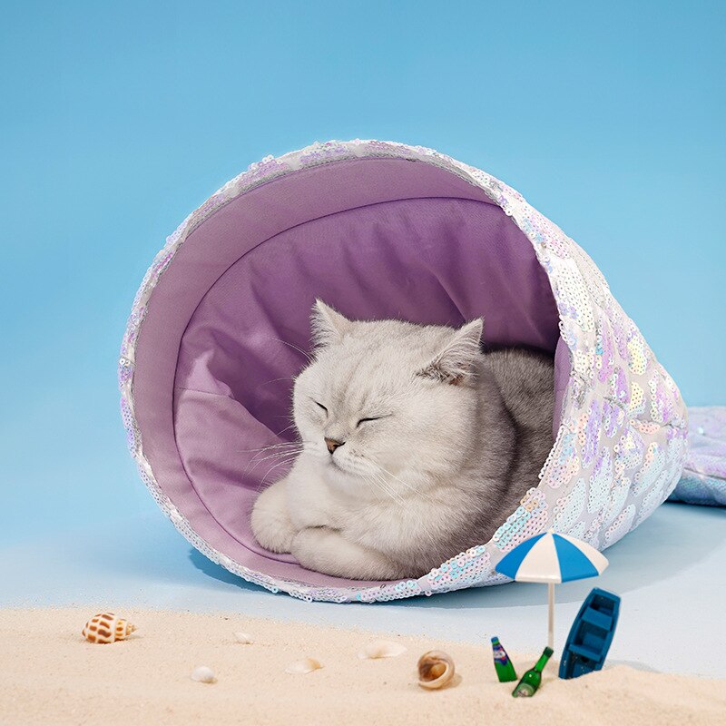 Mermaid Tail Cat Bed Stylish cat bed Whimsical cat furniture Comfortable pet beds Cat bed for home decor Easy-to-clean cat bed Playful pet accessories Healthy cat lifestyle Bonding with pets Joyful pet products