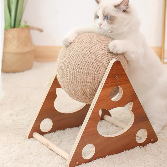 Cat Toy Interactive Cat Scratcher Board Kitten Sisal Rope Ball Scratch Paws Pet Grinding Scratching Cats Scratcher Toys Interactive Playtime for Cats Durable Cat Scratcher Healthy Cat Claws Stylish Cat Accessories Cat Bonding Toys Thoughtful Cat Lover Gift