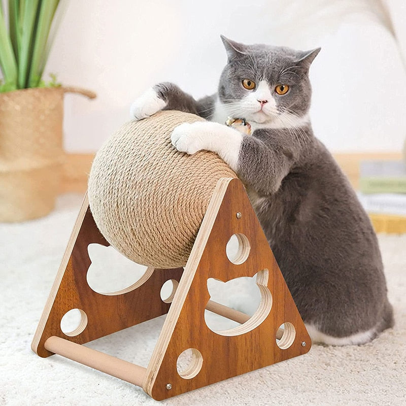 Cat Toy Interactive Cat Scratcher Board Kitten Sisal Rope Ball Scratch Paws Pet Grinding Scratching Cats For Scratcher Toys