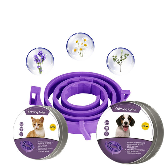 Pet calm collar Soothing collar for cats and dogs Emotion and mood control Adjustable waterproof necklace Cat and dog relaxation accessories Pet anxiety relief Serene pet accessories Calming pet collar Stress-free pets Tranquil pet mood control