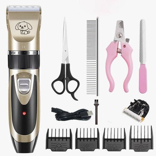 Pet hair trimmer Rechargeable pet clippers Low-noise pet grooming Cat and dog grooming kit Electric pet shaver Professional pet grooming Pet hair cutter Salon-quality pet grooming At-home pet grooming Safe pet grooming tools