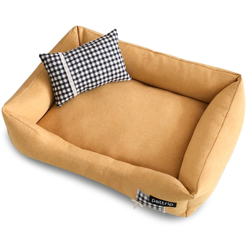 Pet Dog Bed Sofa Elegant Dog Cat Kennel Pet Cushion Mat Removable Big Dog Bed Lounge Sofa Pet Beds For Small Medium Dogs