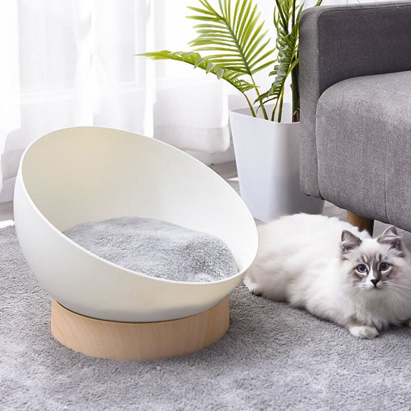 Half Moon Pet Bed Crescent-Shaped Pet Bed Stylish Pet Bed Durable Dog Bed Easy-to-Clean Pet Bed Hypoallergenic Cat Bed Elegant Pet Furniture Plush Pet Bed Comfortable Dog Sleep Quality Pet Bed