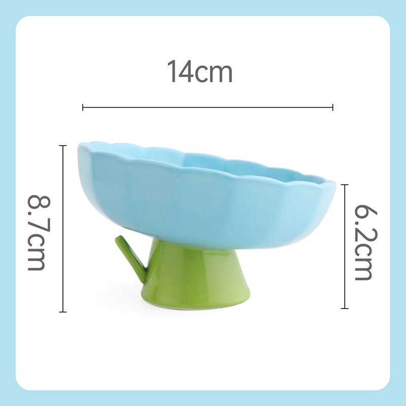 Flower shaped ceramic pet feeder Elegant pet dining bowls Durable ceramic pet dishes Stylish pet dining accessories Integrated water dish for pets High-quality pet feeders Colorful pet bowls Pet feeding solutions Hydration for pets Convenient pet dining