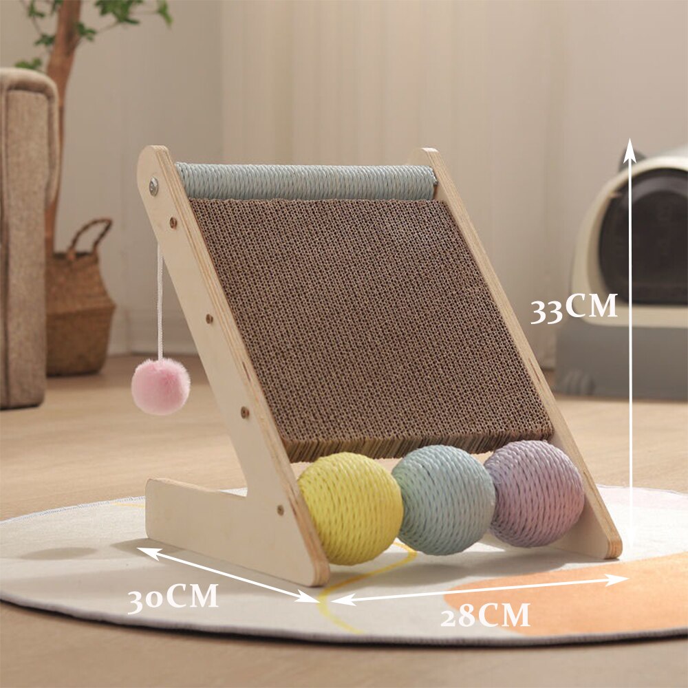 Colorful Cat Scratching Board Cat Scratching Toy Rainbow Cat Toy Durable Cat Furniture Eco-Friendly Cat Accessories Cat Stress Relief Easy-to-Clean Pet Products Compact Cat Furniture Cat Lover's Gift Happy and Healthy Cats