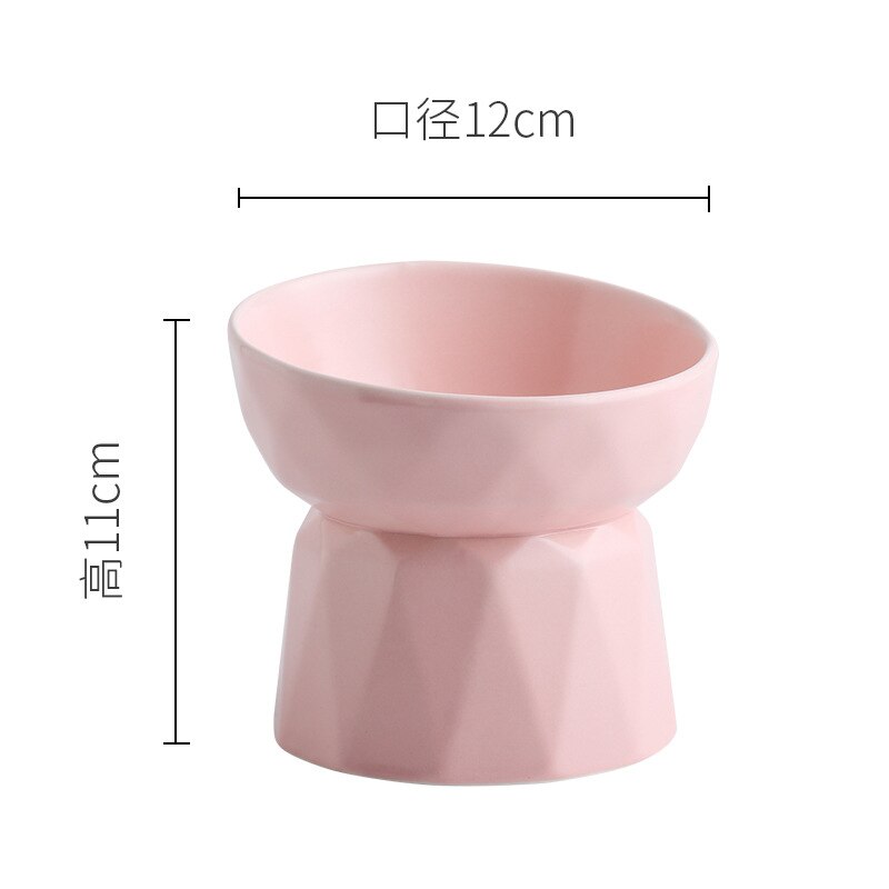 Macaron color ceramic pet feeder Vibrant pet feeding bowls Durable ceramic pet dishes Stylish pet dining accessories Built-in water dish for pets High-quality pet feeders Colorful pet bowls Pet feeding solutions Hydration for pets Convenient pet dining