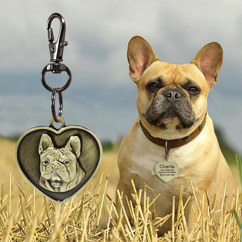Heart Shape Customised Dog ID Tag