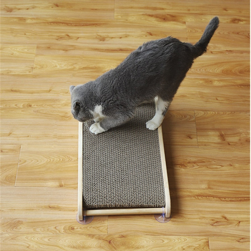 Cat scratcher board with suction cup Suction cup cat scratcher Cat playtime and fitness Durable cat furniture Easy installation pet products Interactive cat toys Stress relief for cats Furniture protection for cats Cat health and wellness Fun and stylish pet accessories