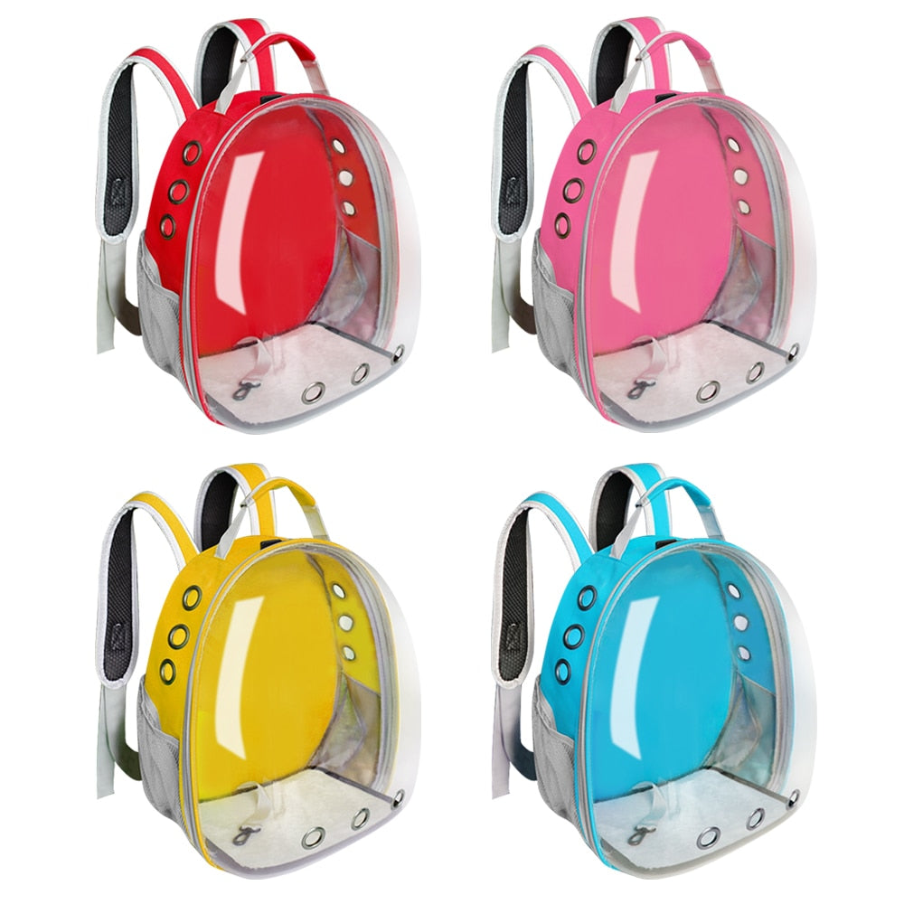 Portable Cat Carrier Bag Breathable Pet Small Dog Cat Backpack Outdoor Travel Space Capsule Cage Transparent Space Pet Backpack