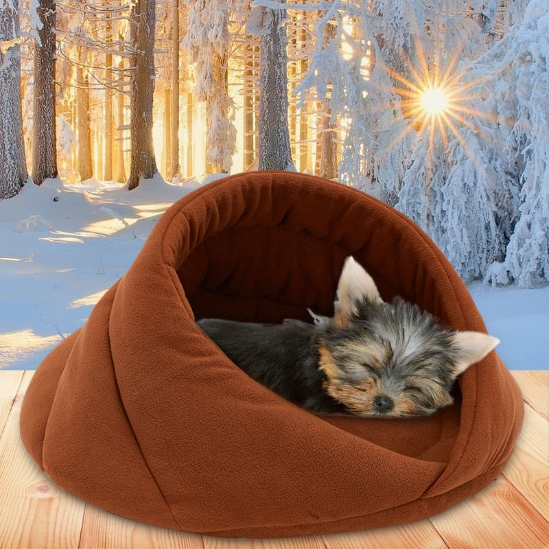 Warm Dog Bed Pet Dog House Soft Suitable Fleece Cat Dog Bed House for Dog Cushion Cat Sleeping Bag Nest High Quality 