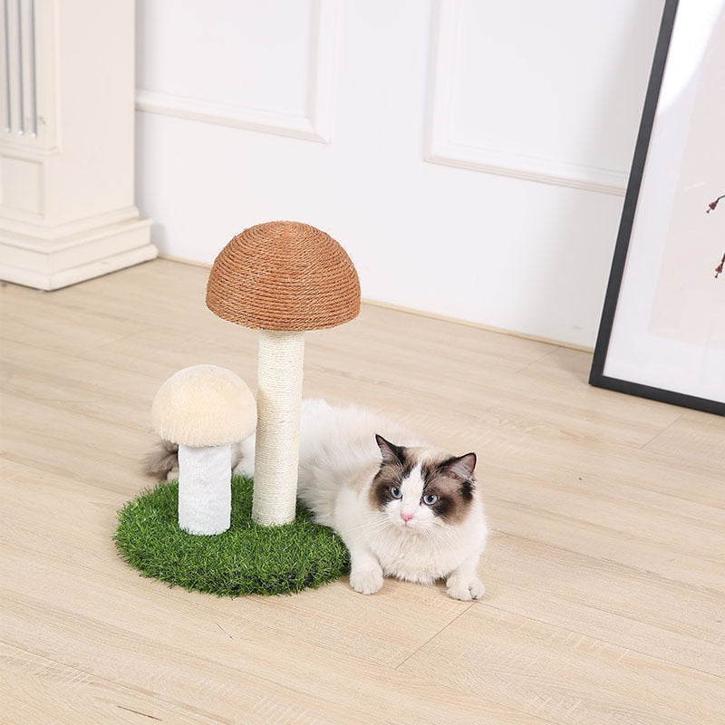 Mushrooms Cat Scratcher Post