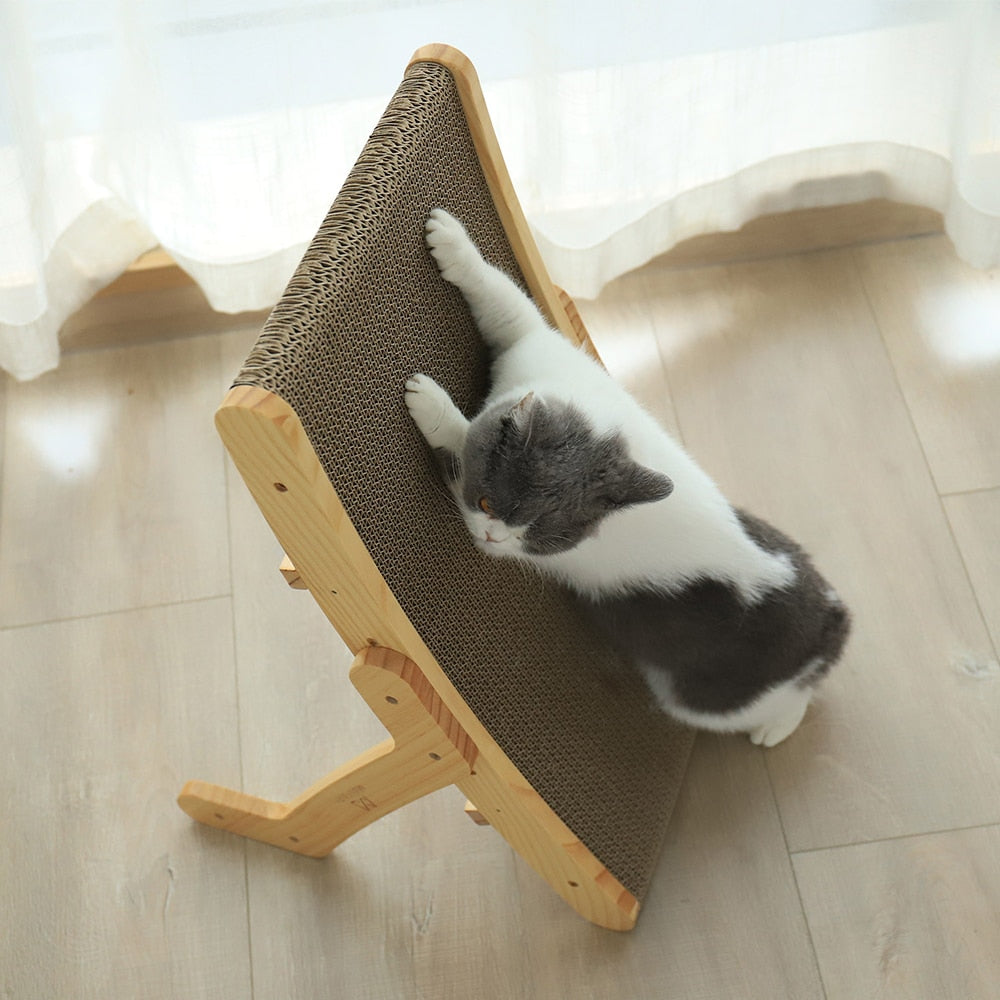 3 In 1 Wooden Cat Scratching Post