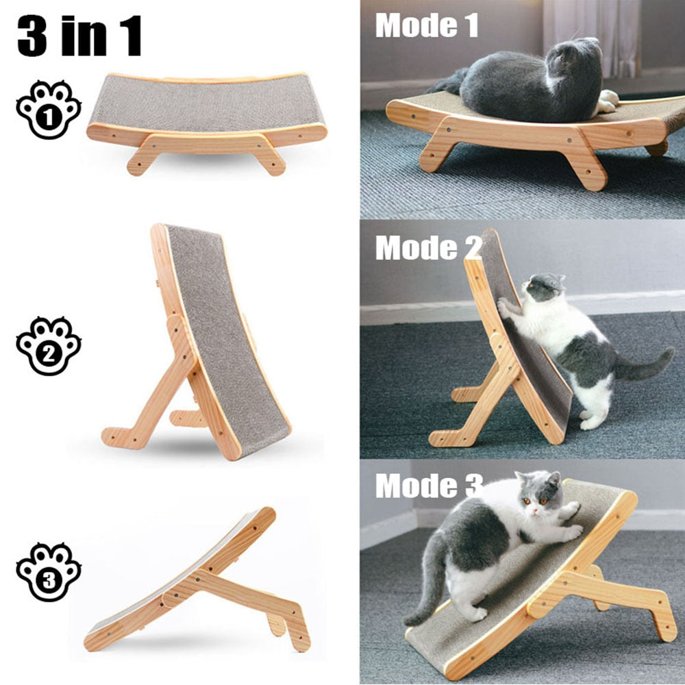 Wooden cat scratching post Cat furniture for claws Stylish cat accessory Durable cat scratcher Space-saving pet products Easy assembly pet furniture Cat entertainment center Cat-friendly home decor Furniture protection for cats Premium cat scratching post
