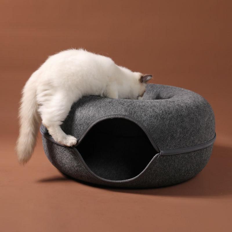 Natural Felt Pet Cat Cave Beds Nest House Basket Funny Round For Cats Small Dogs Pets Supplies
