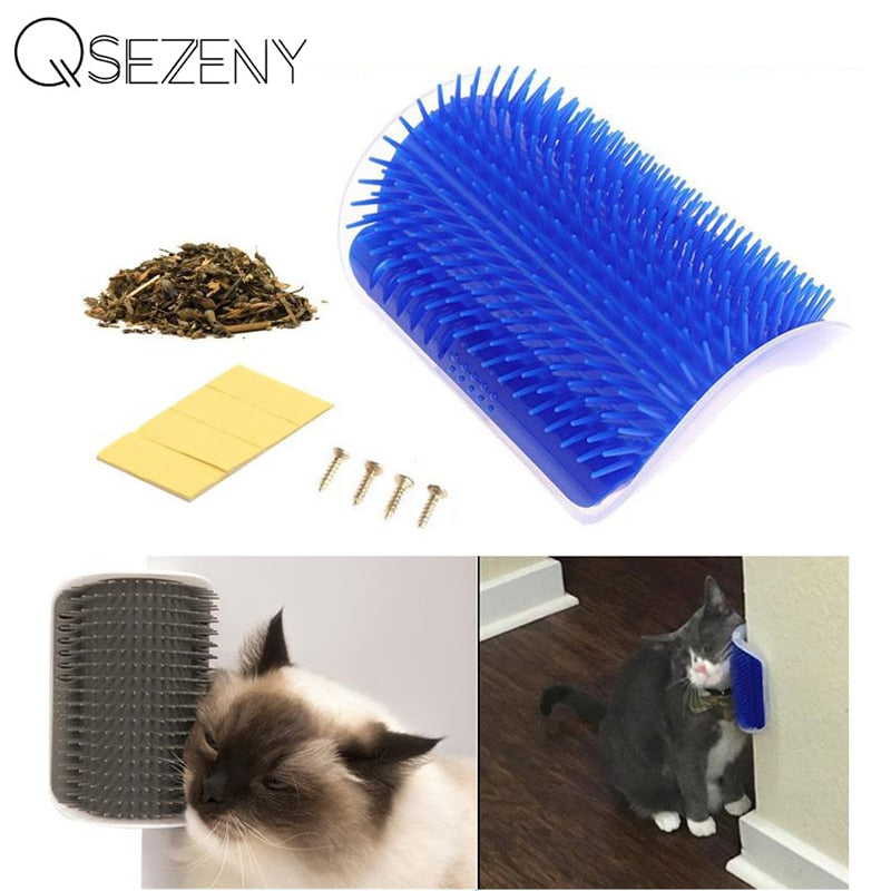 Cats Brush Cat Self Groomer Comb Brush With Catnip Corner Cat Massage Cat Comb Rubs the Face with a Tickling Comb Cat Products
